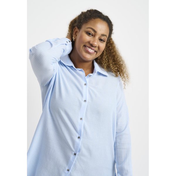 Pont Neuf Lalorian cotton stripe shirt - Pale Blue - Image 3