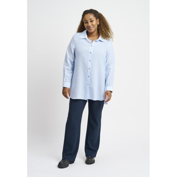 Pont Neuf Lalorian cotton stripe shirt - Pale Blue - Image 5