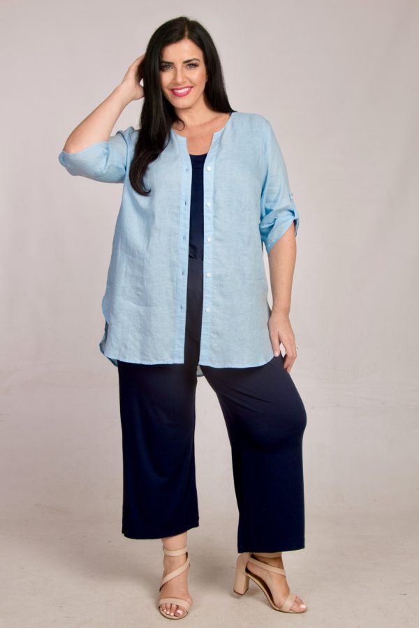Doris Streich linen shirt - Sky - Image 5