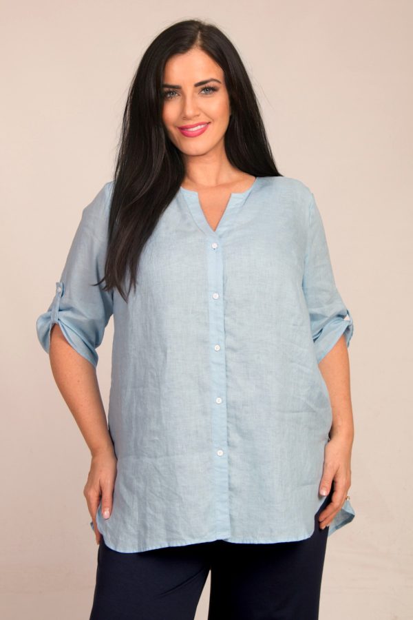 Doris Streich linen shirt - Sky - Image 4