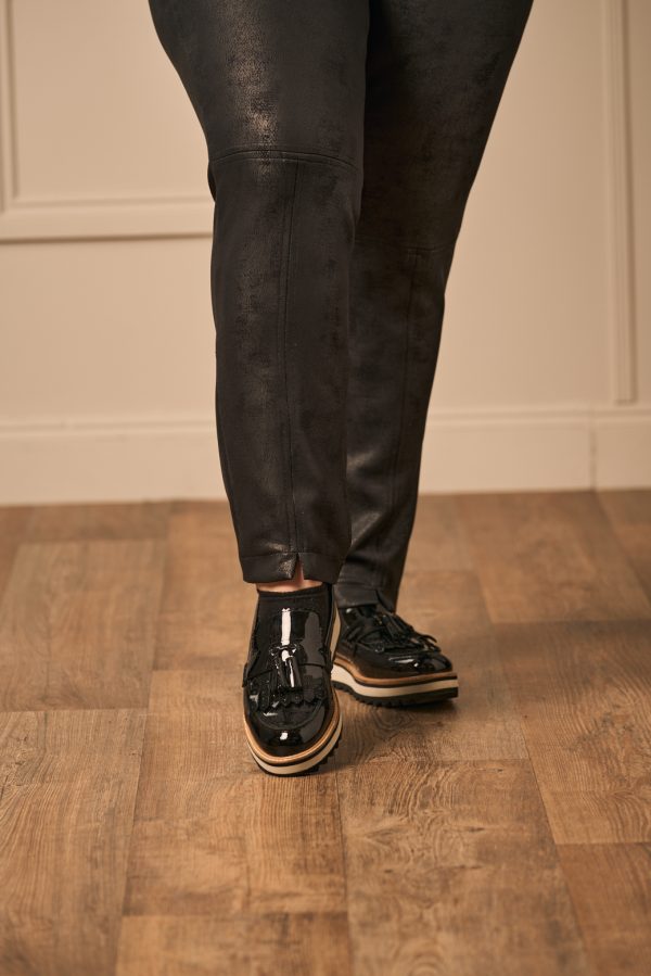 Mona Lisa faux leather trousers - Black - Image 3