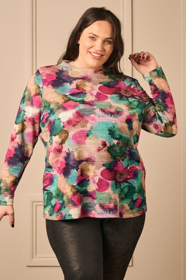 Mona Lisa jacquard jersey top - Multi - Image 3
