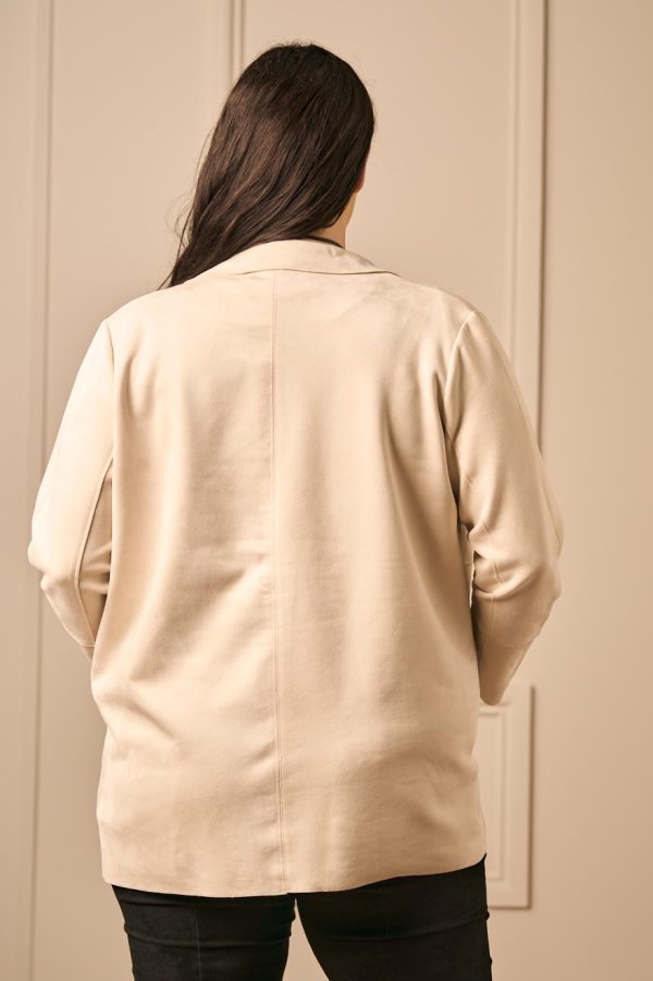 Via Appia faux suede jacket - Ivory - Image 2