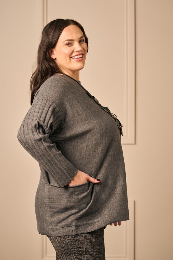 Noen batwing jumper - Anthracite - Image 5