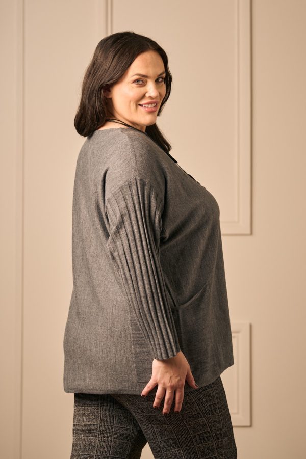 Noen batwing jumper - Anthracite - Image 4