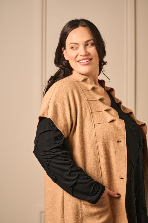 Noen boiled wool gilet - Camel - Image 4