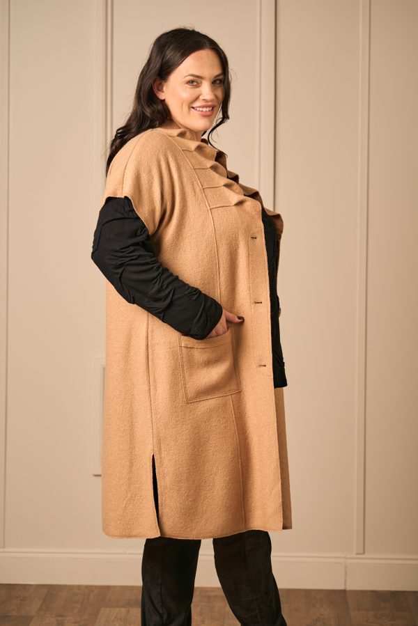 Noen boiled wool gilet - Camel - Image 3