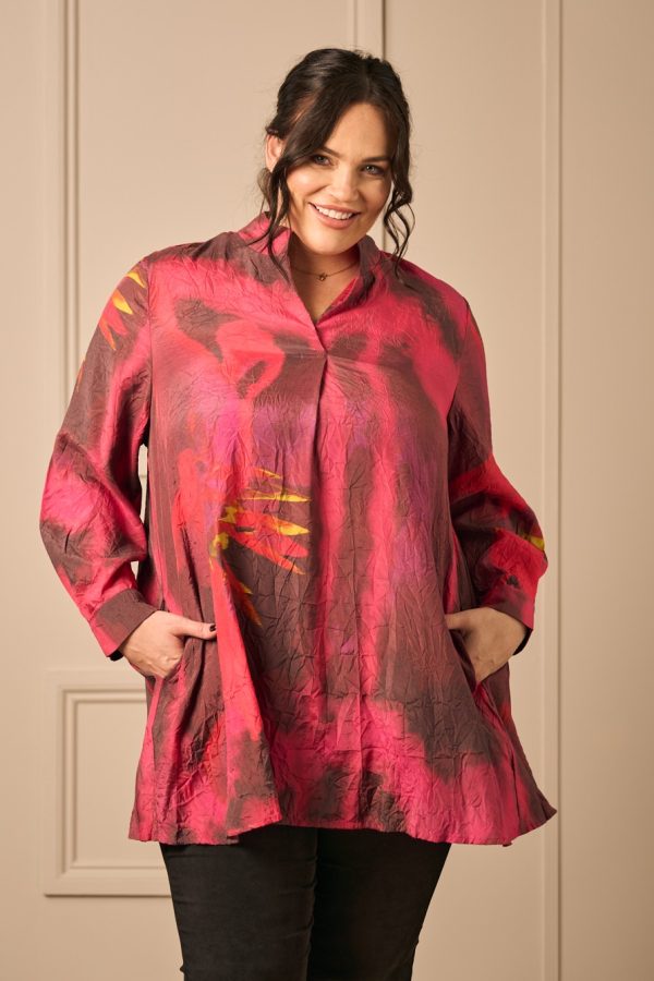 Noen print tunic - Red - Image 3