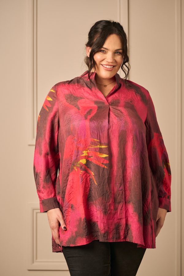 Noen print tunic - Red - Image 4
