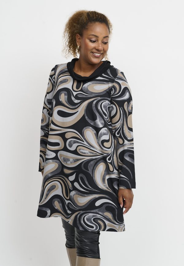 Pont Neuf Uma jersey print tunic/dress - Grey - Image 4