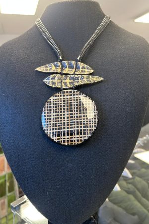 Zeppe short disk necklace - Brown